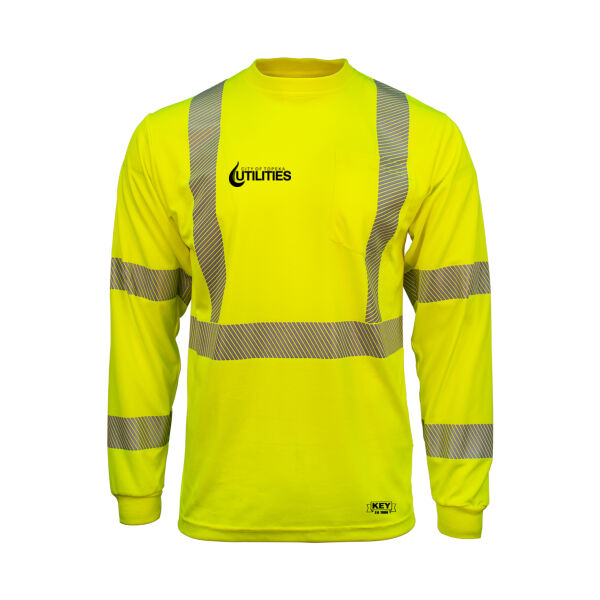Utilities ANSI Class 3 Segmented Tape UltraSoft Long Sleeve Pocket Tee Thumbnail